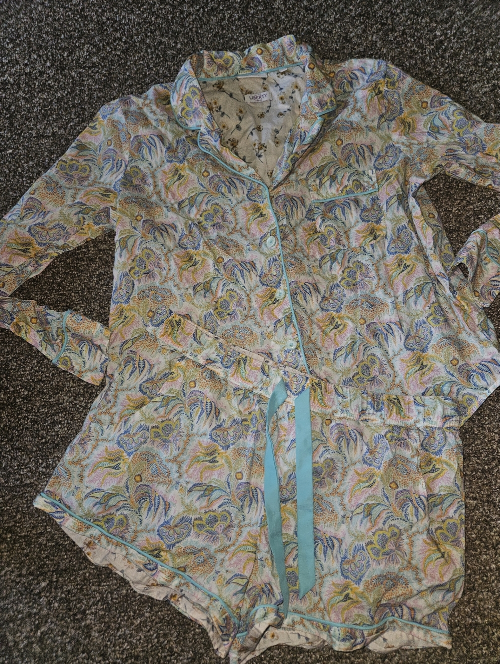 Antonio Melani Liberty Cotton 2 Piece Pajama Set Large